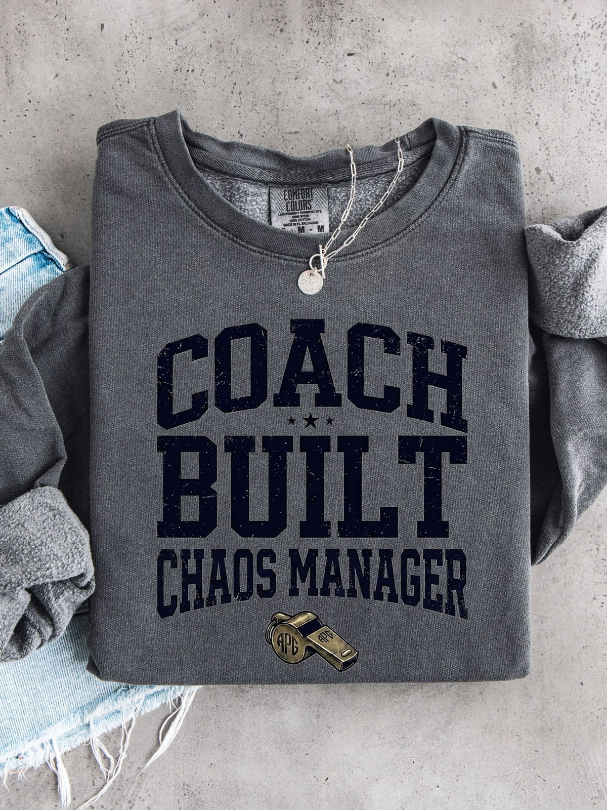 Coach Built Chaos Manager Lightweight 100% Cotton Crew