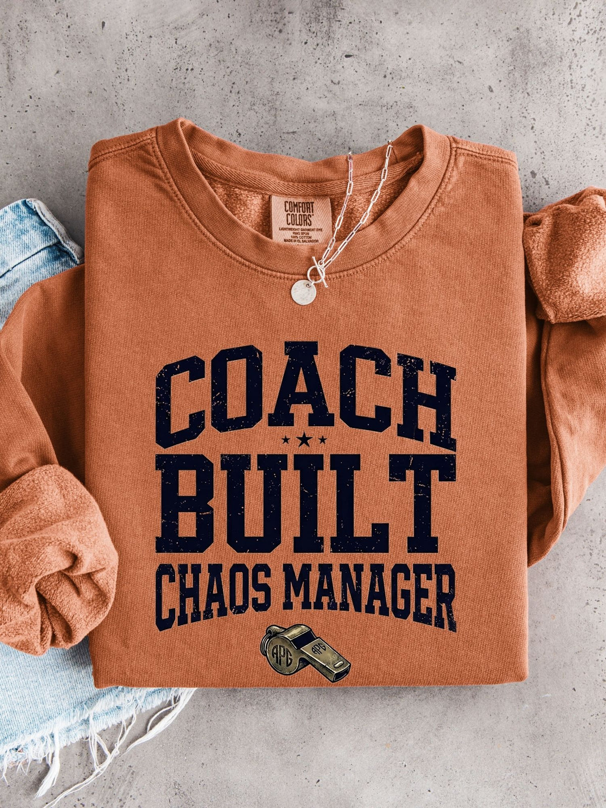 Coach Built Chaos Manager Lightweight 100% Cotton Crew