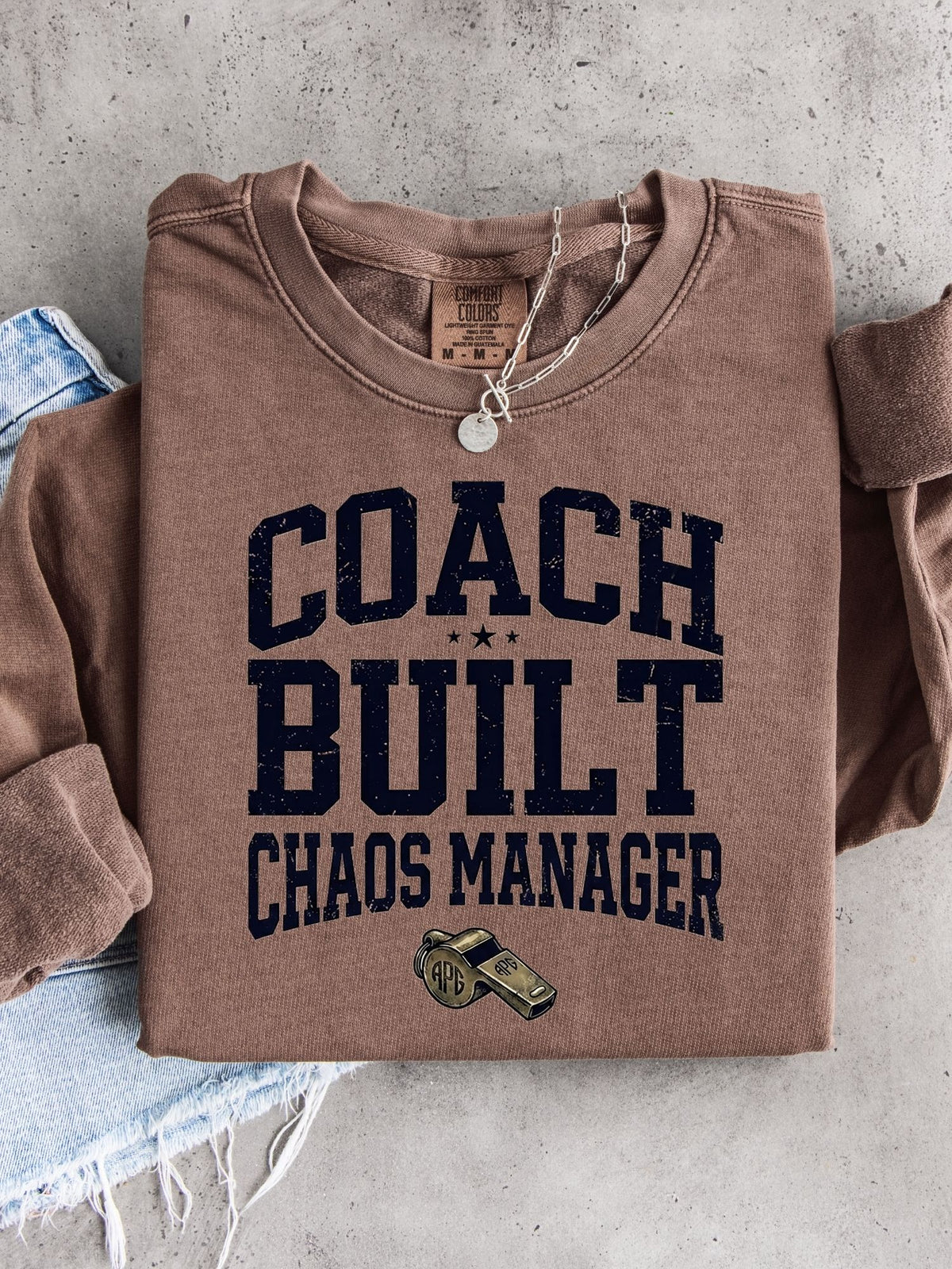 Coach Built Chaos Manager Lightweight 100% Cotton Crew