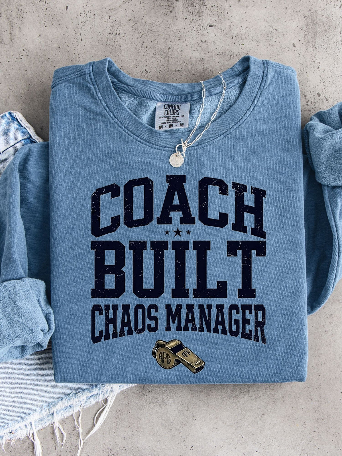 Coach Built Chaos Manager Lightweight 100% Cotton Crew
