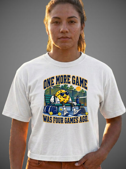 One More Game Was Four Games Ago. — Women’s Boxy Tee