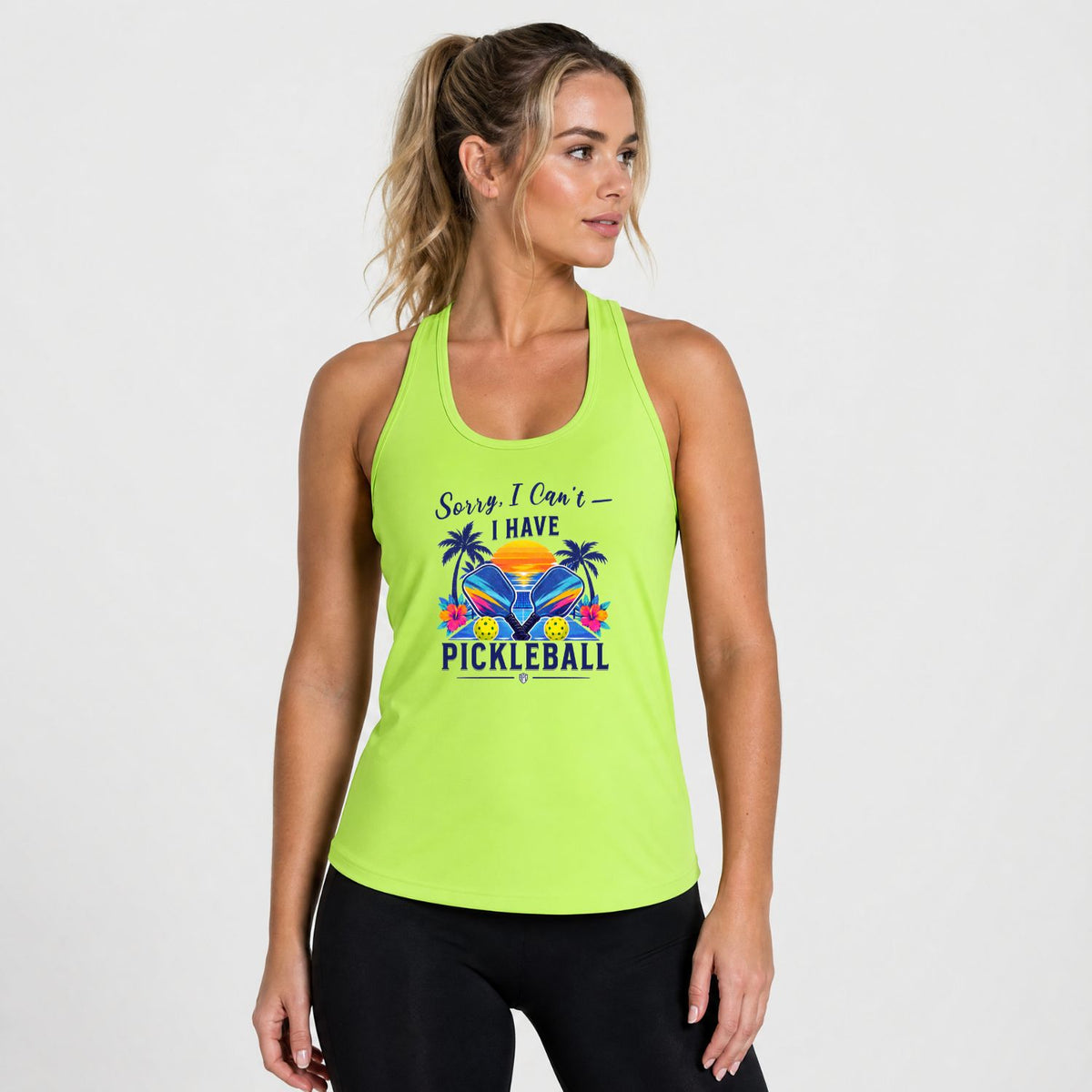 Sorry, I Can’t—I Have Pickleball Women’s Racerback Tank