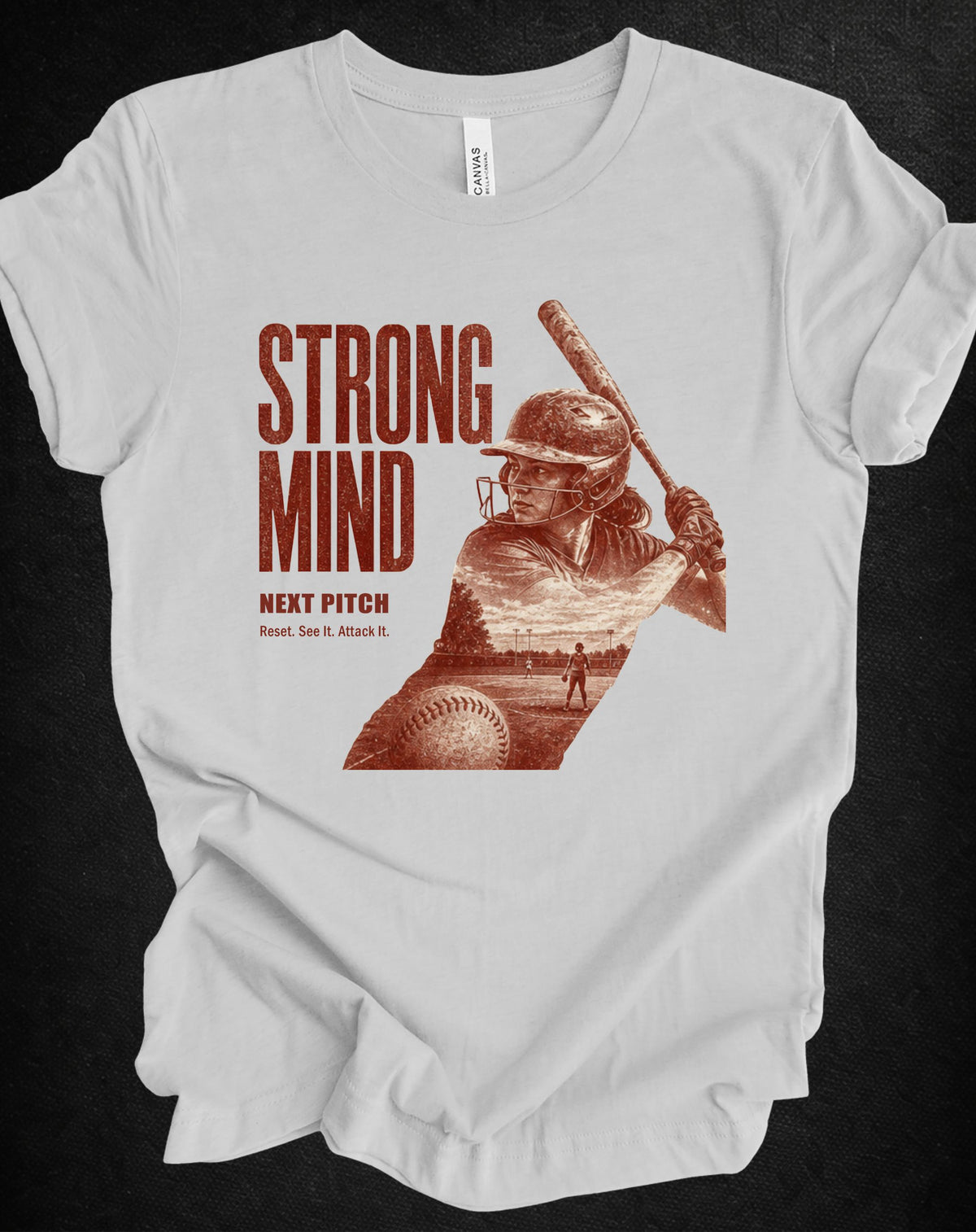 STRONG MIND Softball Tee – Next Pitch | Unisex Shirt