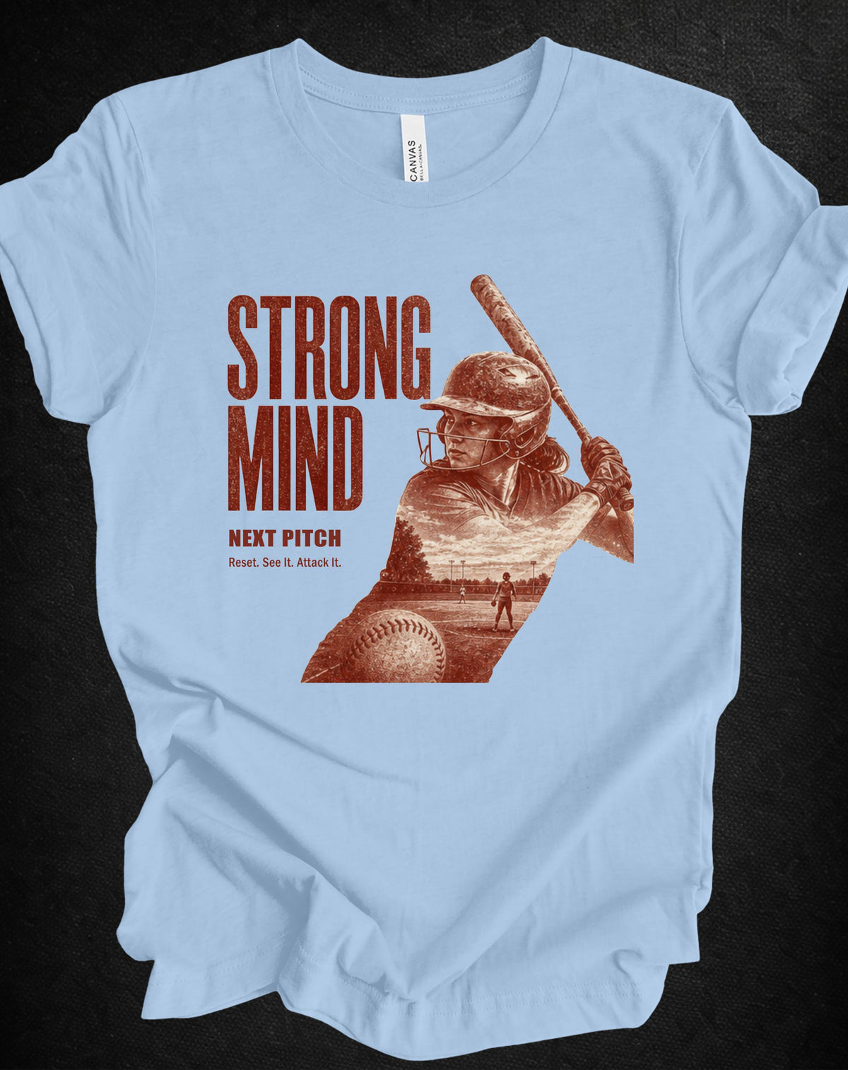 STRONG MIND Softball Tee – Next Pitch | Unisex Shirt