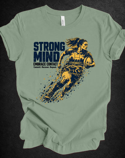 STRONG MIND Rugby Tee – Embrace Contact | Unisex