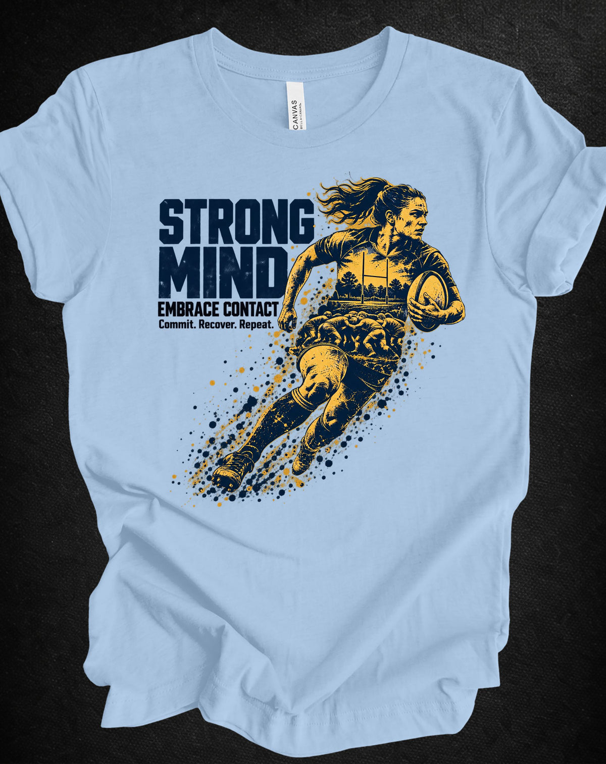 STRONG MIND Rugby Tee – Embrace Contact | Unisex