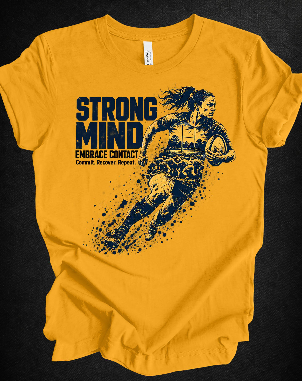 STRONG MIND Rugby Tee – Embrace Contact | Unisex