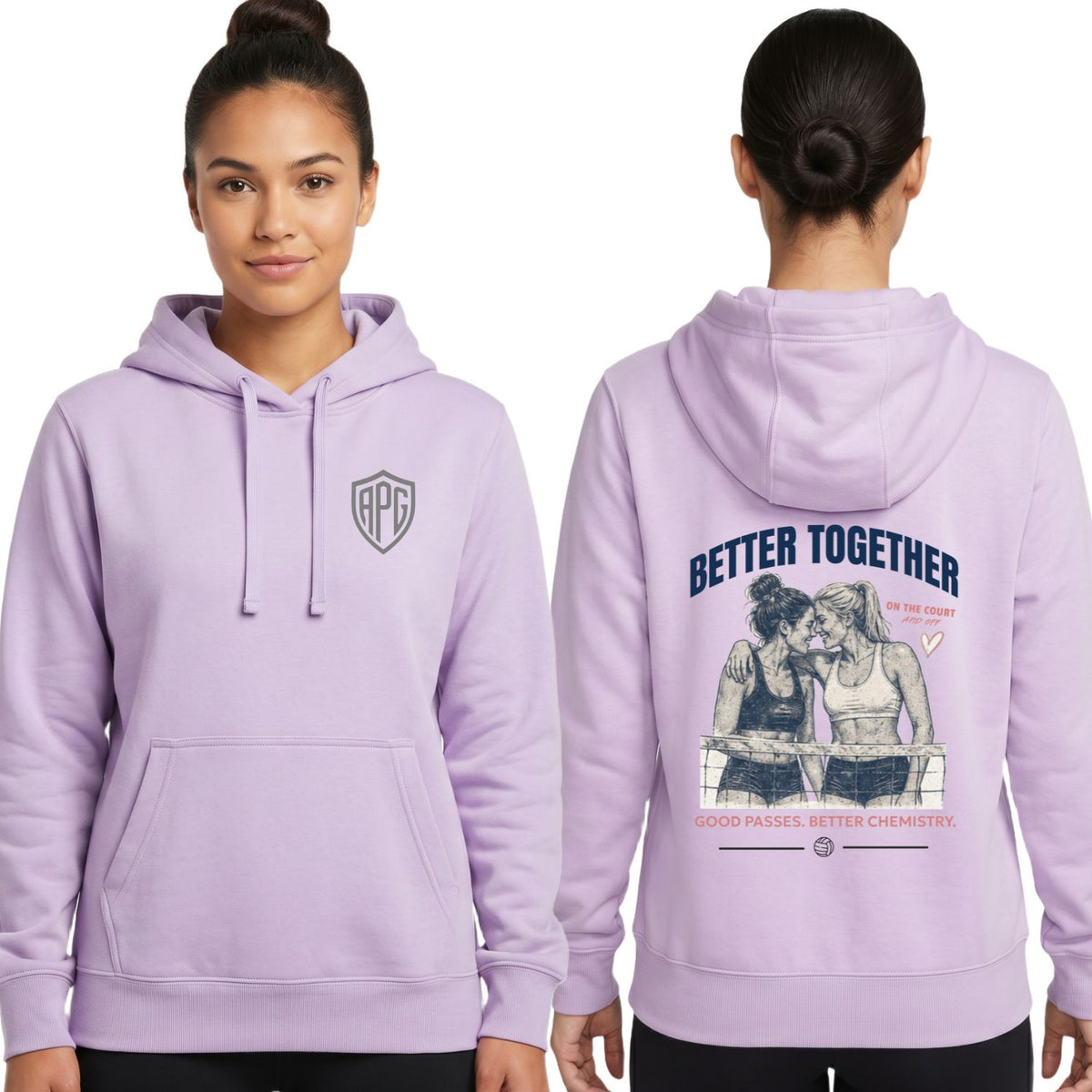 Better Together Volleyball Hoodie | Good Passes, Better Chemistry