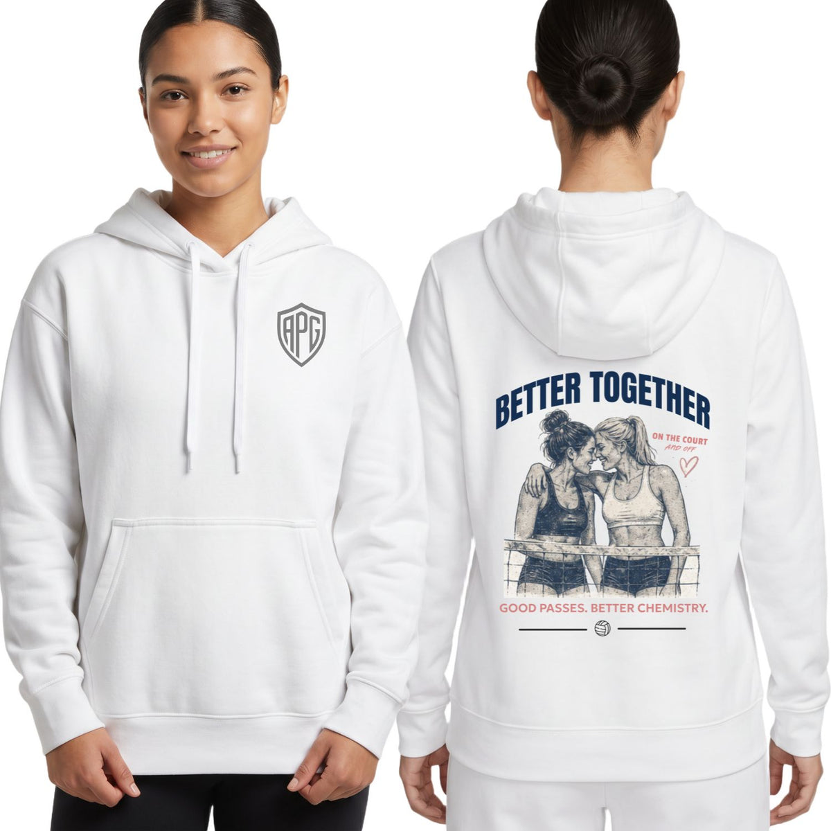 Better Together Volleyball Hoodie | Good Passes, Better Chemistry