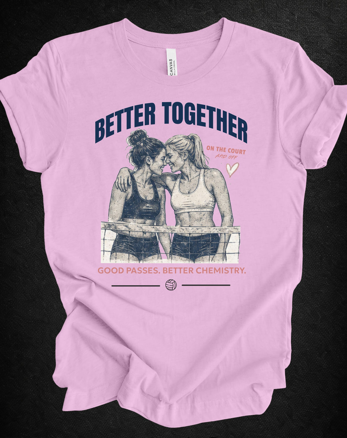 Better Together Volleyball Graphic Tee