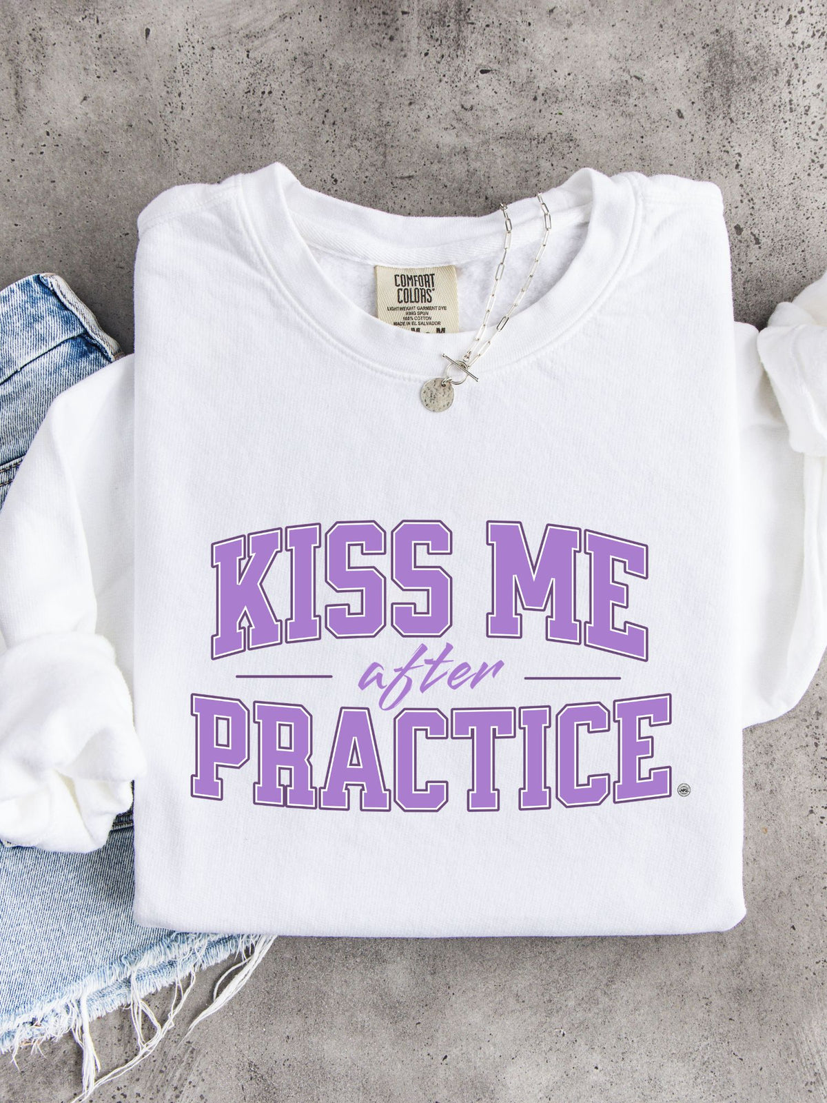 Kiss Me After Practice | Flirty Lightweight Crewneck