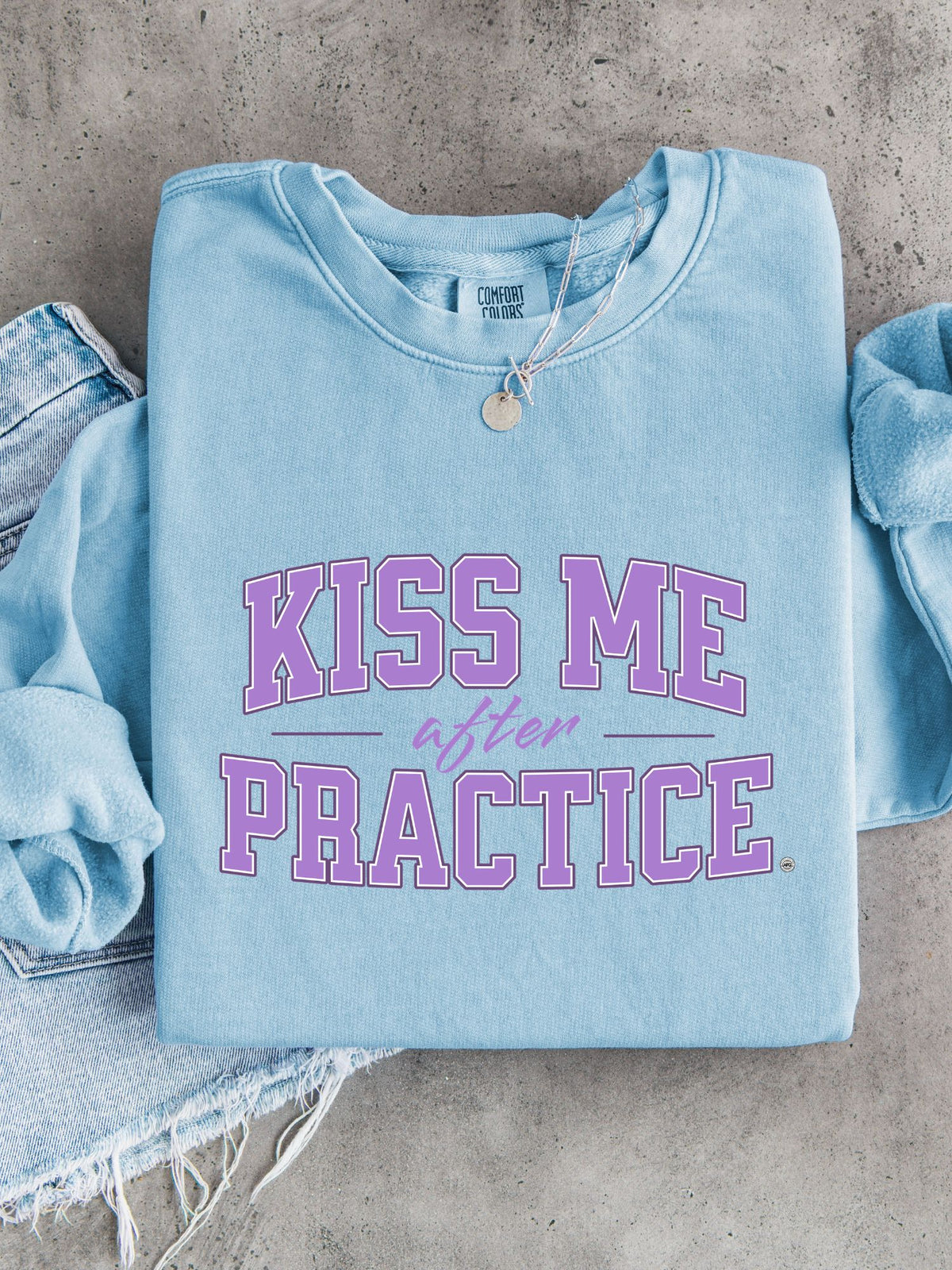 Kiss Me After Practice | Flirty Lightweight Crewneck