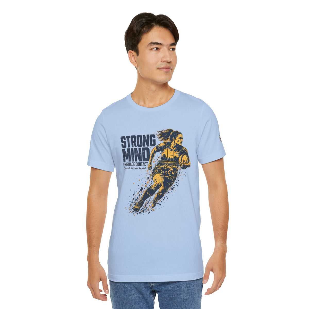 STRONG MIND Rugby Tee – Embrace Contact | Unisex