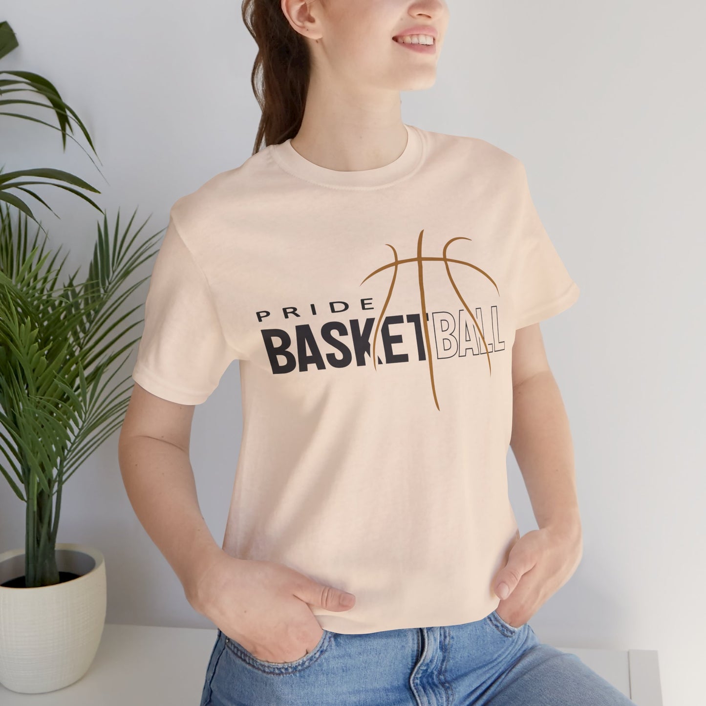Basketball Pride Tee with Sleeve Logo