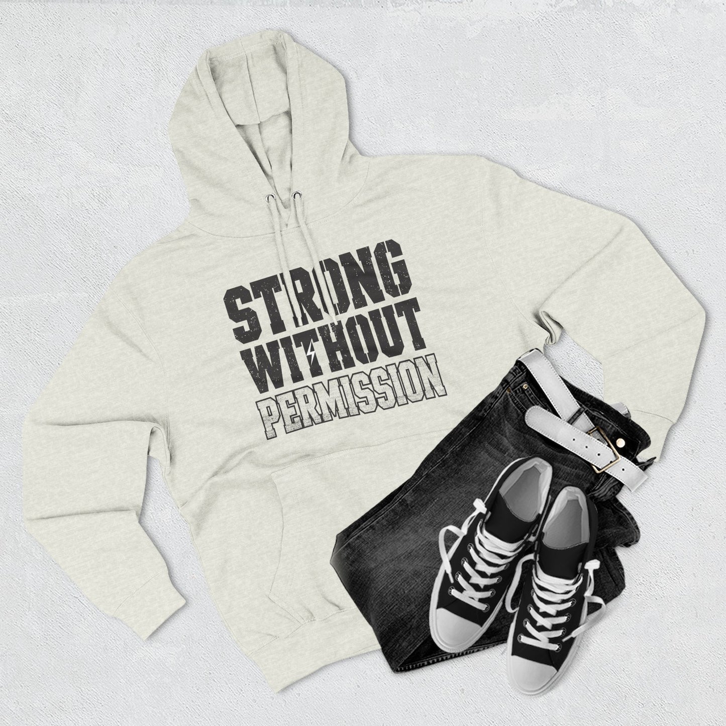 Strong Without Permission 80/20 Cotton-Blend Hoodie