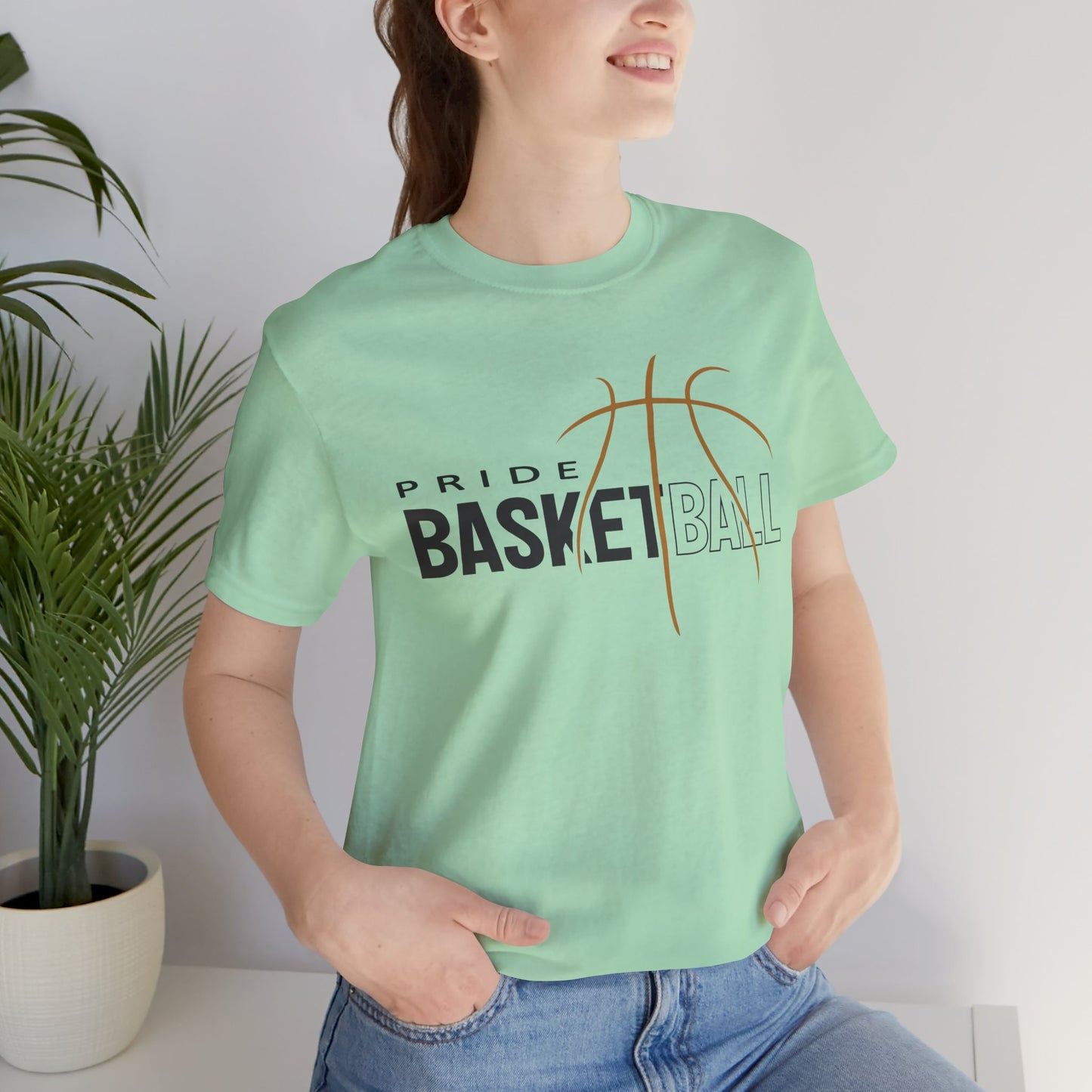 Basketball Pride Tee with Sleeve Logo