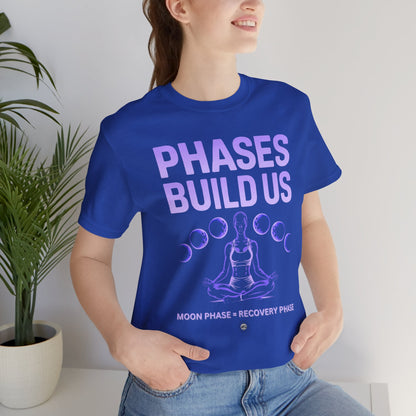 Moon Phases Recovery Tee - Purple Text