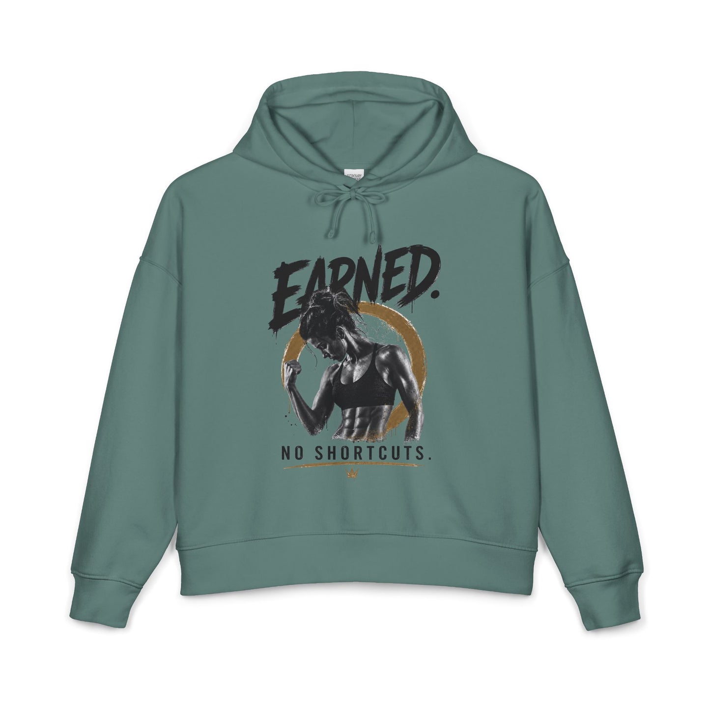 Earned No Shortcuts Mid-Length Hoodie