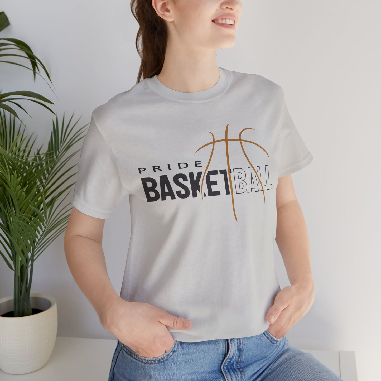 Basketball Pride Tee with Sleeve Logo