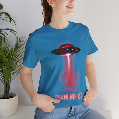 Beam Me UP Spaceship Tee - Unisex Jersey Short Sleeve