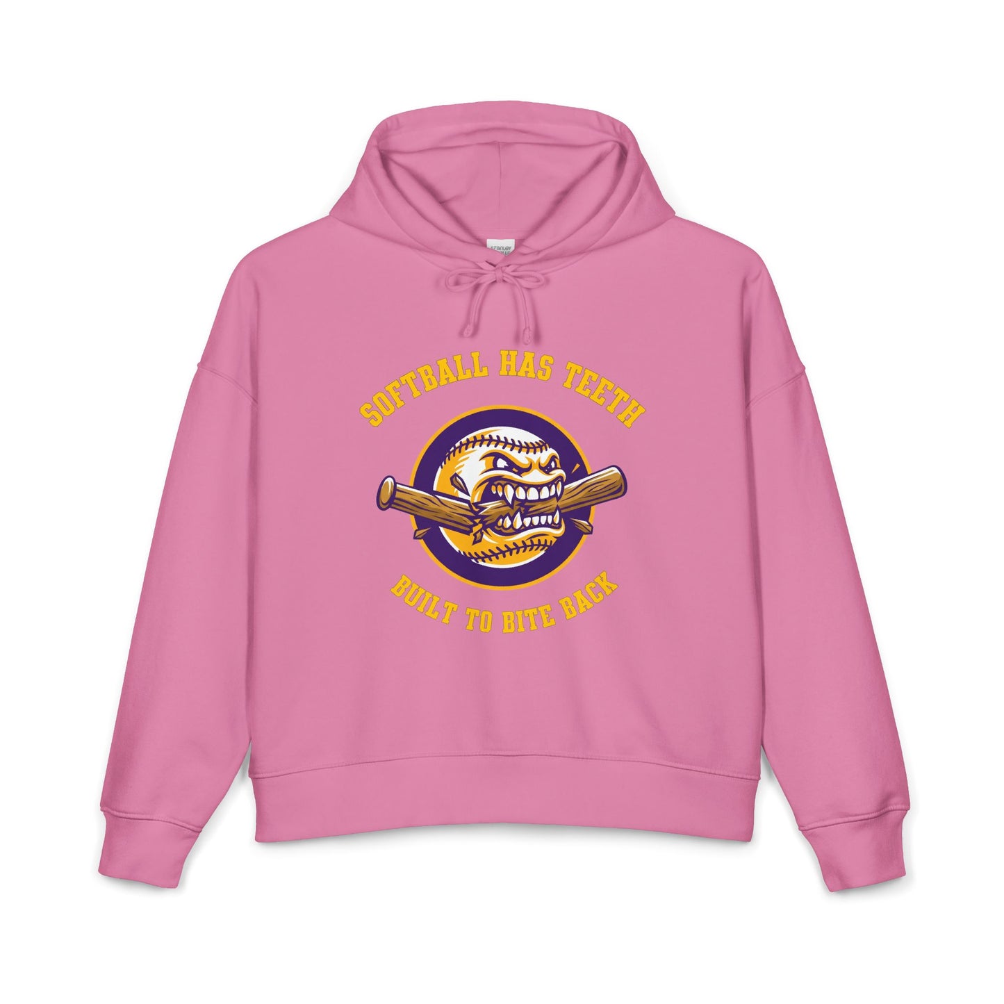 Softball has teeth Mid-Length Hoodie