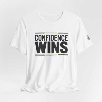 Confidence Wins Tee with Sleeve Logo T-Shirt