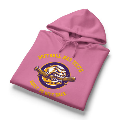 Softball has teeth Mid-Length Hoodie