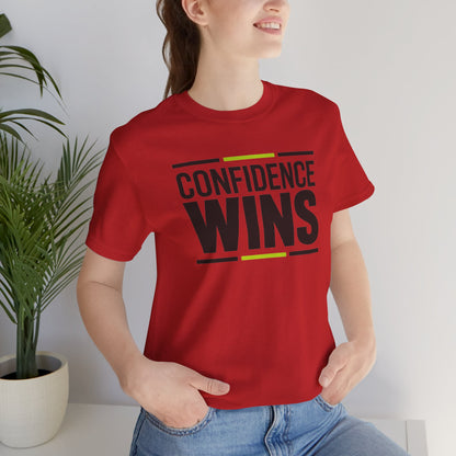 Confidence Wins Tee with Sleeve Logo T-Shirt