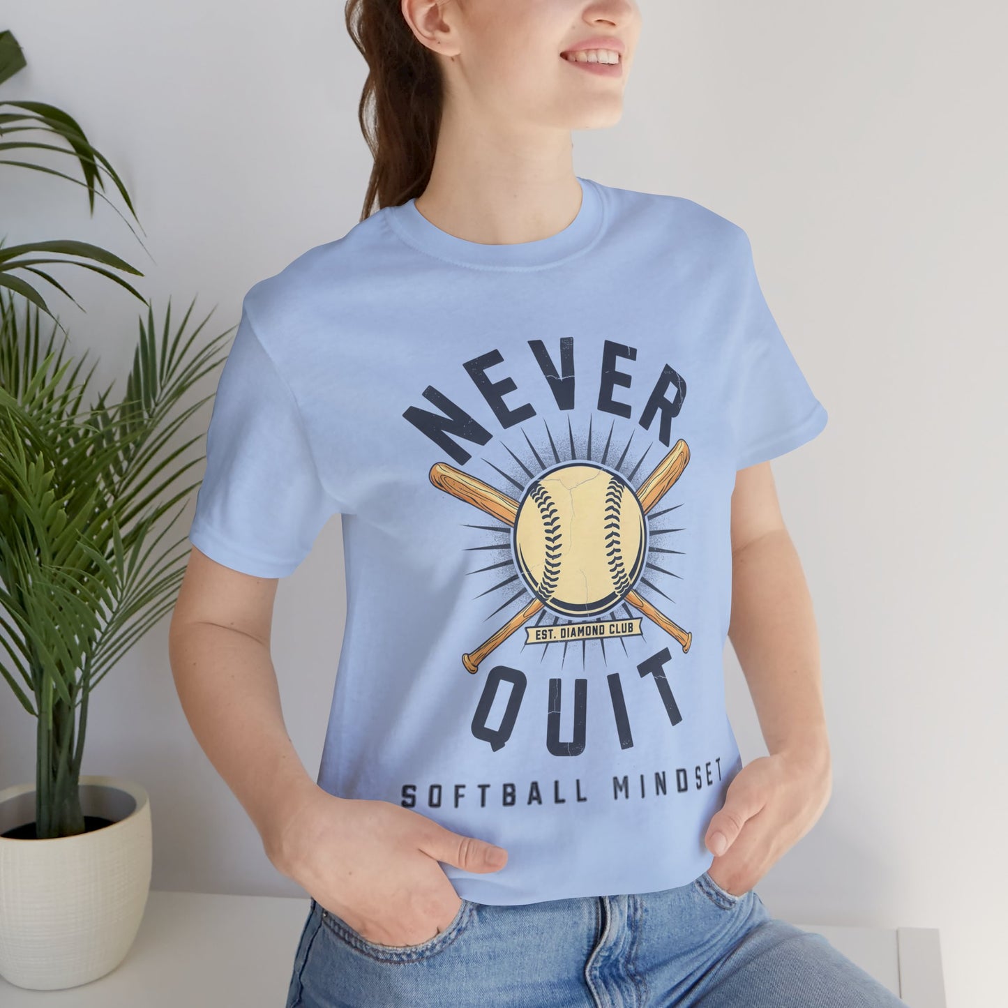 Never Quit Softball Mindset Graphic Tee