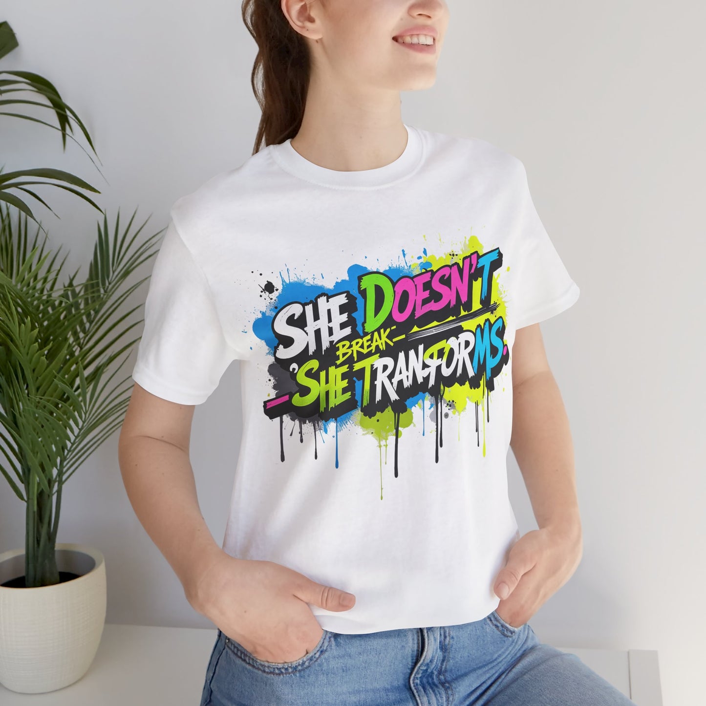 Transforms Unisex T-Shirt - She Doesn't Break Design