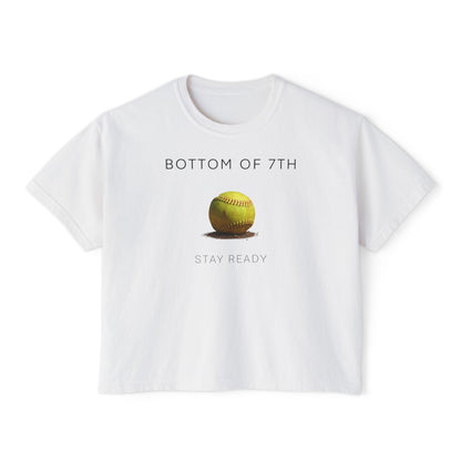Bottom of 7th Softball Boxy Tee – Stay Ready