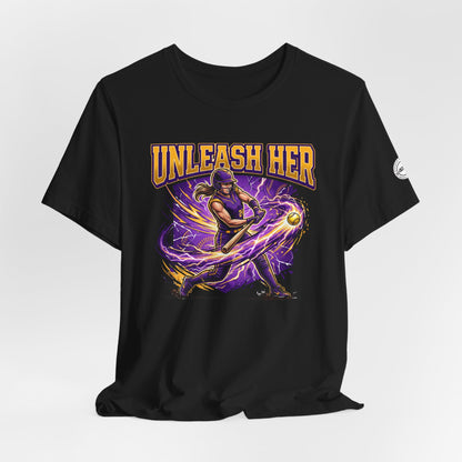 Unleash Her Softball Hitter Graphic Tee