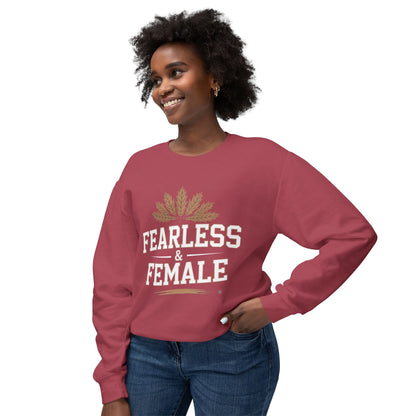 Fearless Female Crewneck Sweatshirt — Lightweight Unisex Pullover