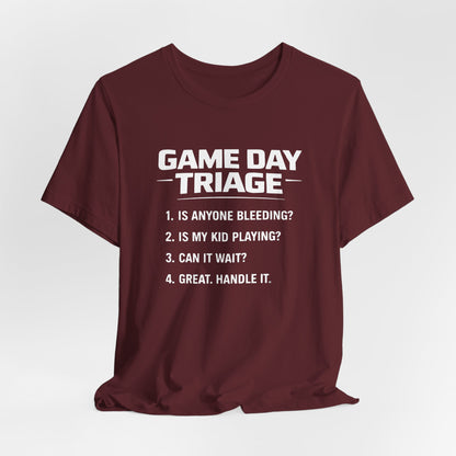 Game Day Triage Sports Mom Tee