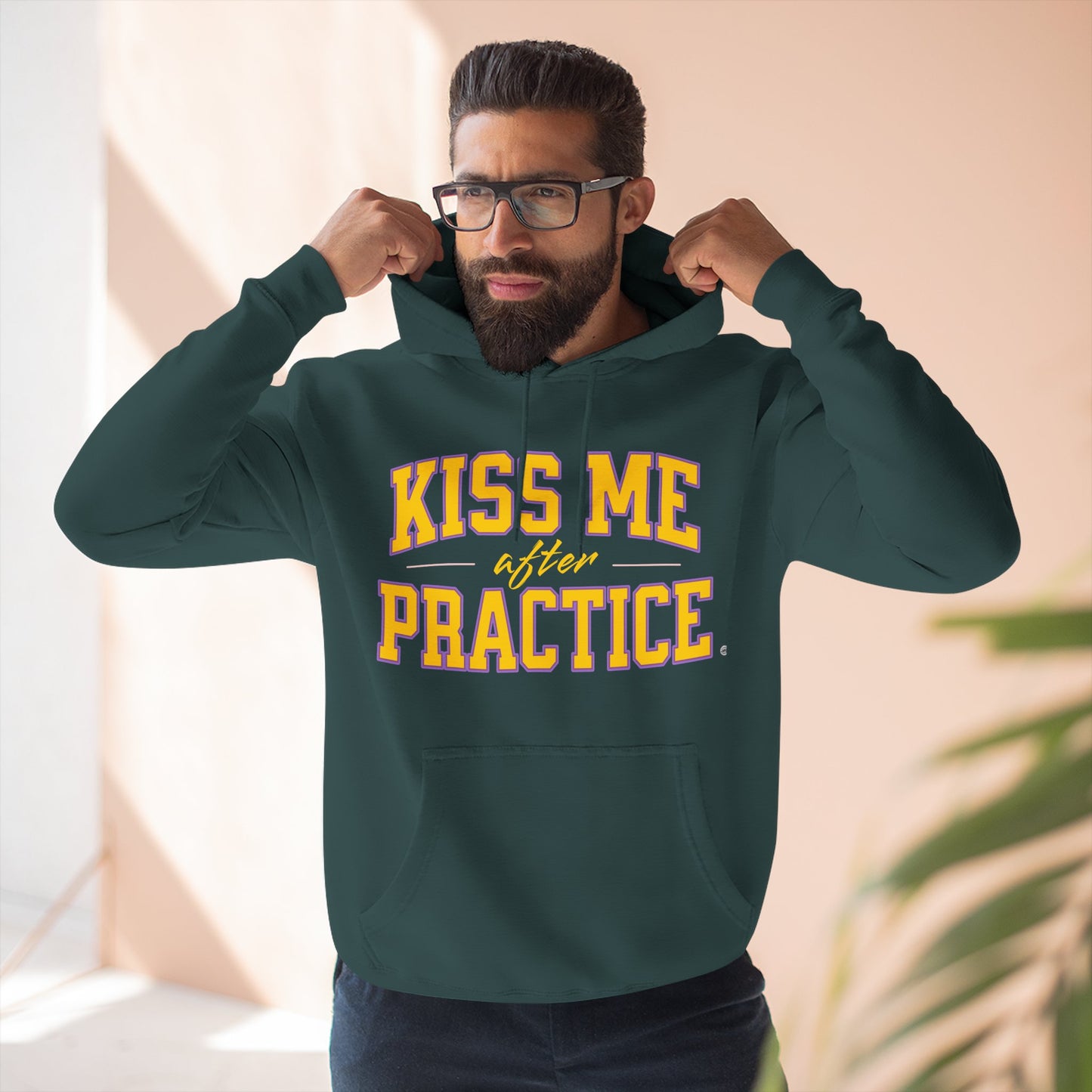 Kiss Me After Practice Premium Pullover Hoodie