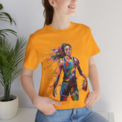 Basketball Tee - Painted Design Unisex Jersey Short Sleeve Tee