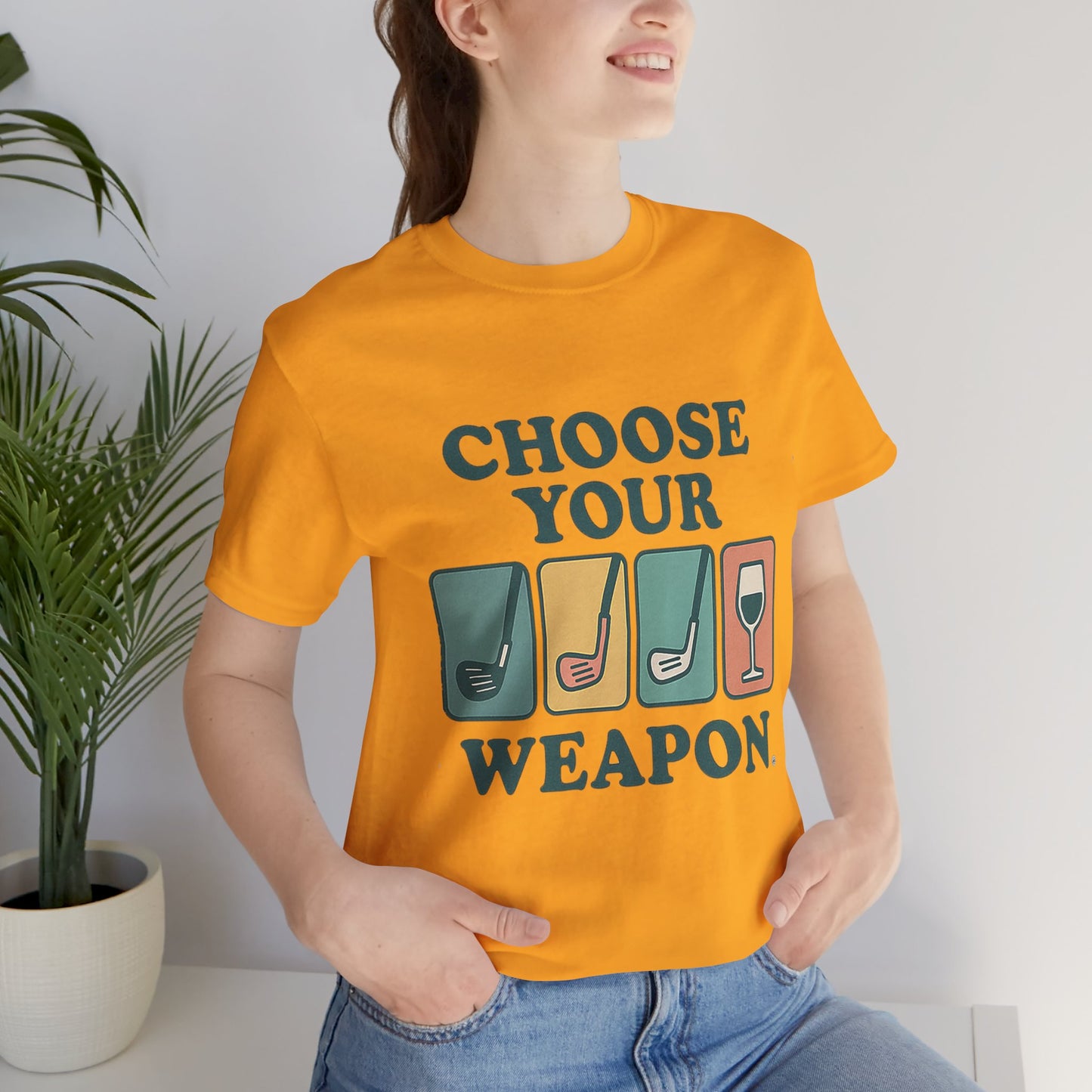 Choose Your Weapon Golf Tee (Retro Edition) -  Unisex Jersey Short Sleeve
