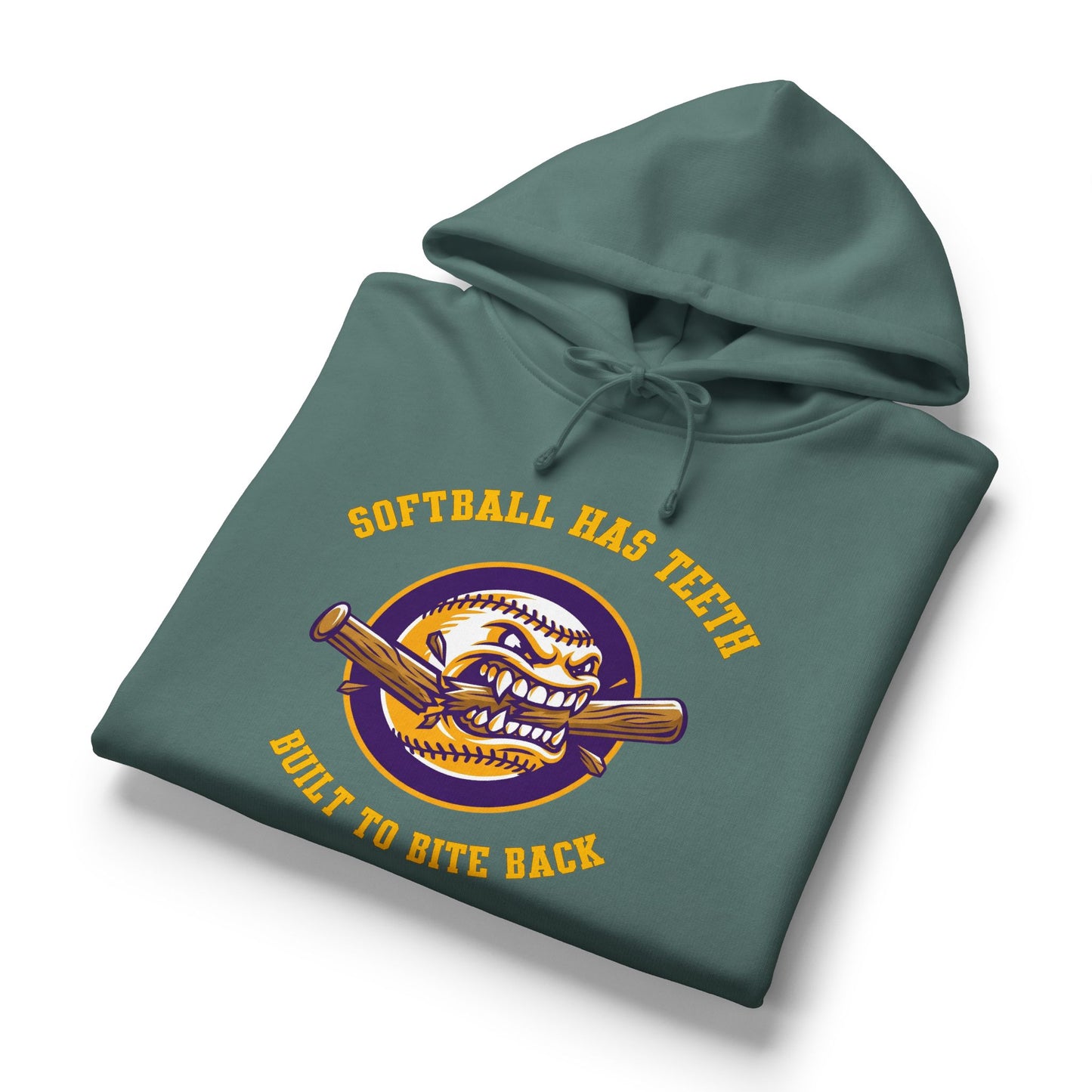 Softball has teeth Mid-Length Hoodie
