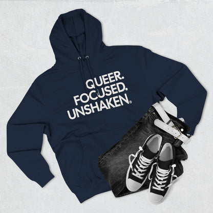 Queer. Focused. Unshaken. 80/20 Cotton-Blend Hoodie