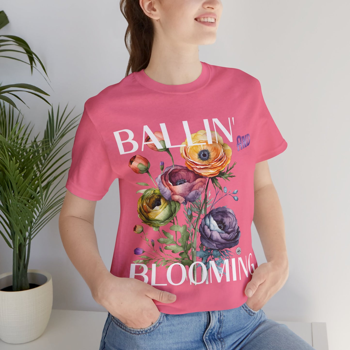 Ballin and Blooming tee