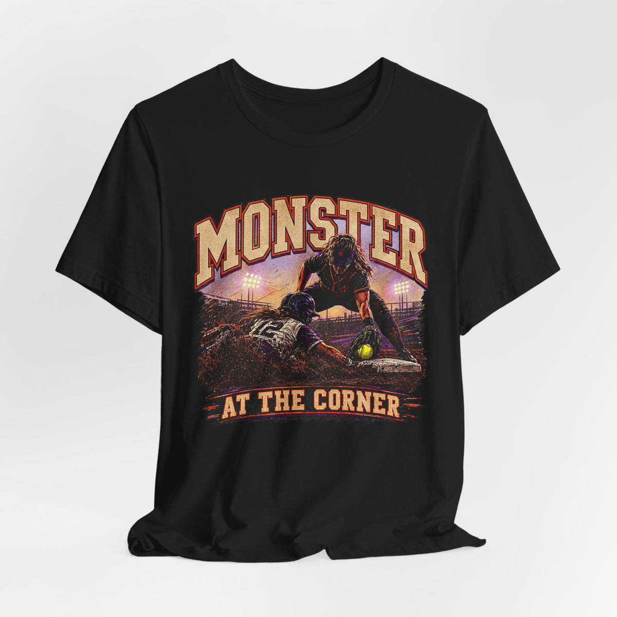 Monster at the Corner Softball Tee | APG After Dark |  Unisex T-Shirt