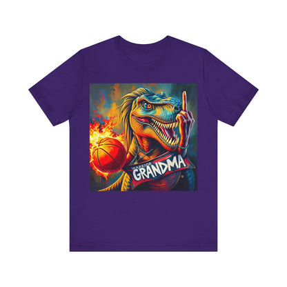 Dinosaur T-Shirt - Warrior Grandma with Basketball Design