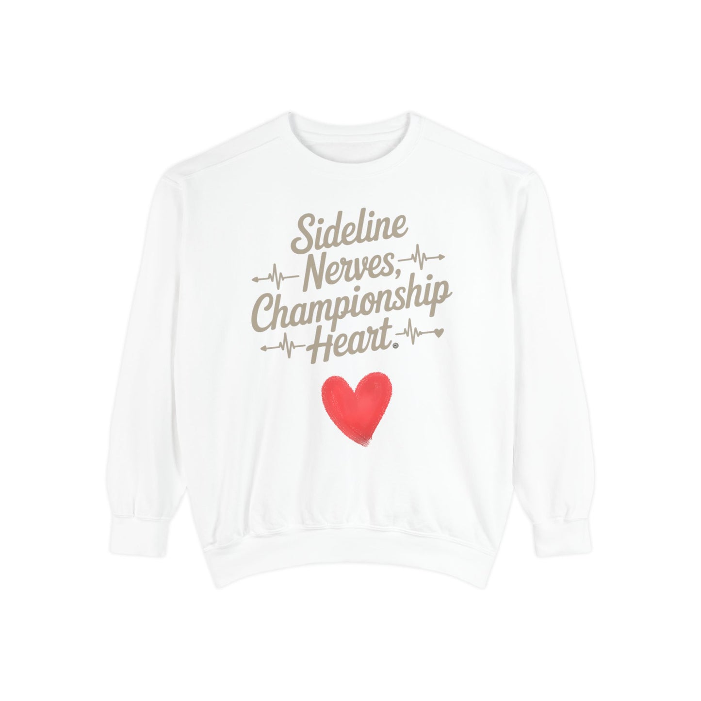 Sideline Nerves Championship Heart - Heavyweight Crewneck