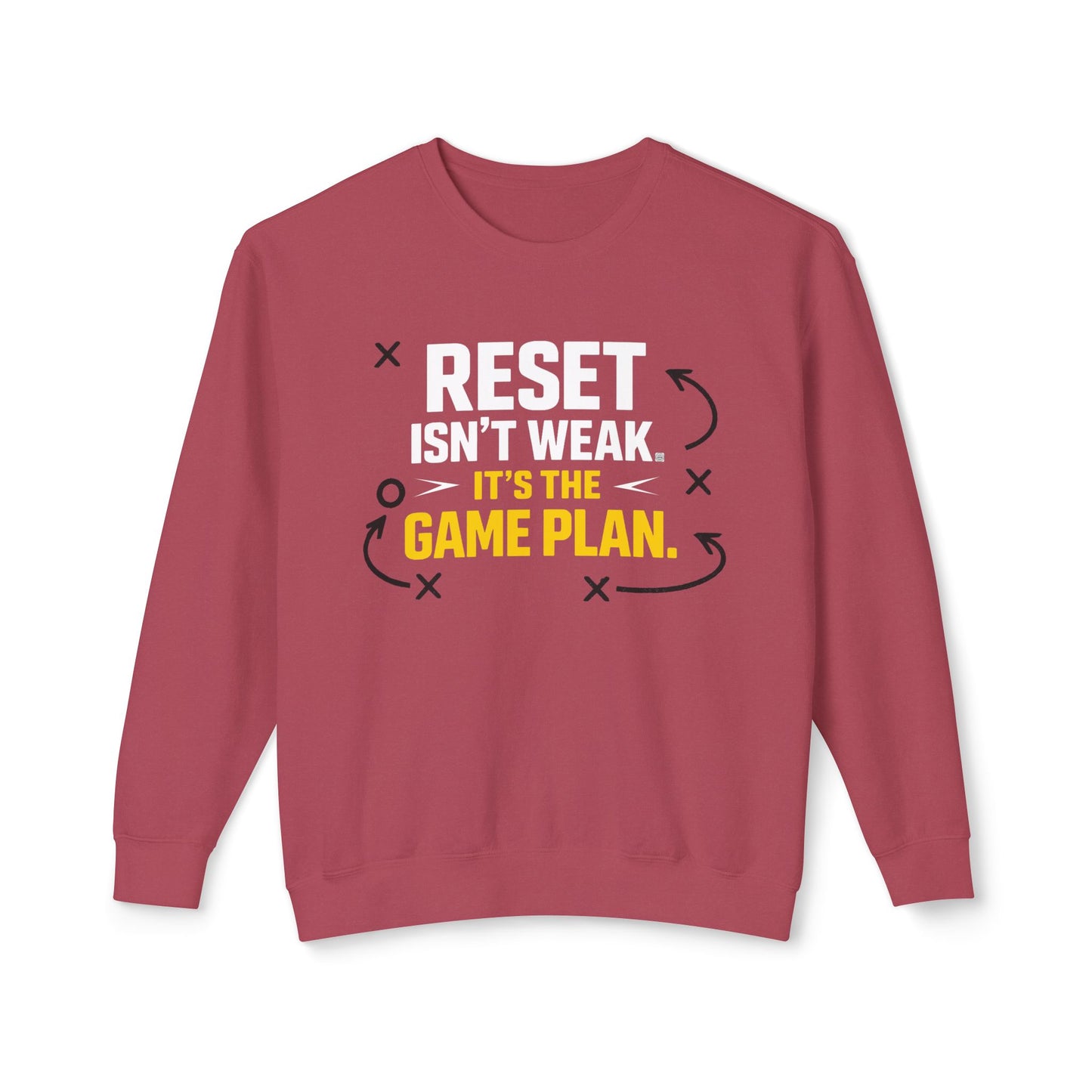 Reset Isn't Weak It's The Game Plan Sweatshirt — Athletic Crewneck
