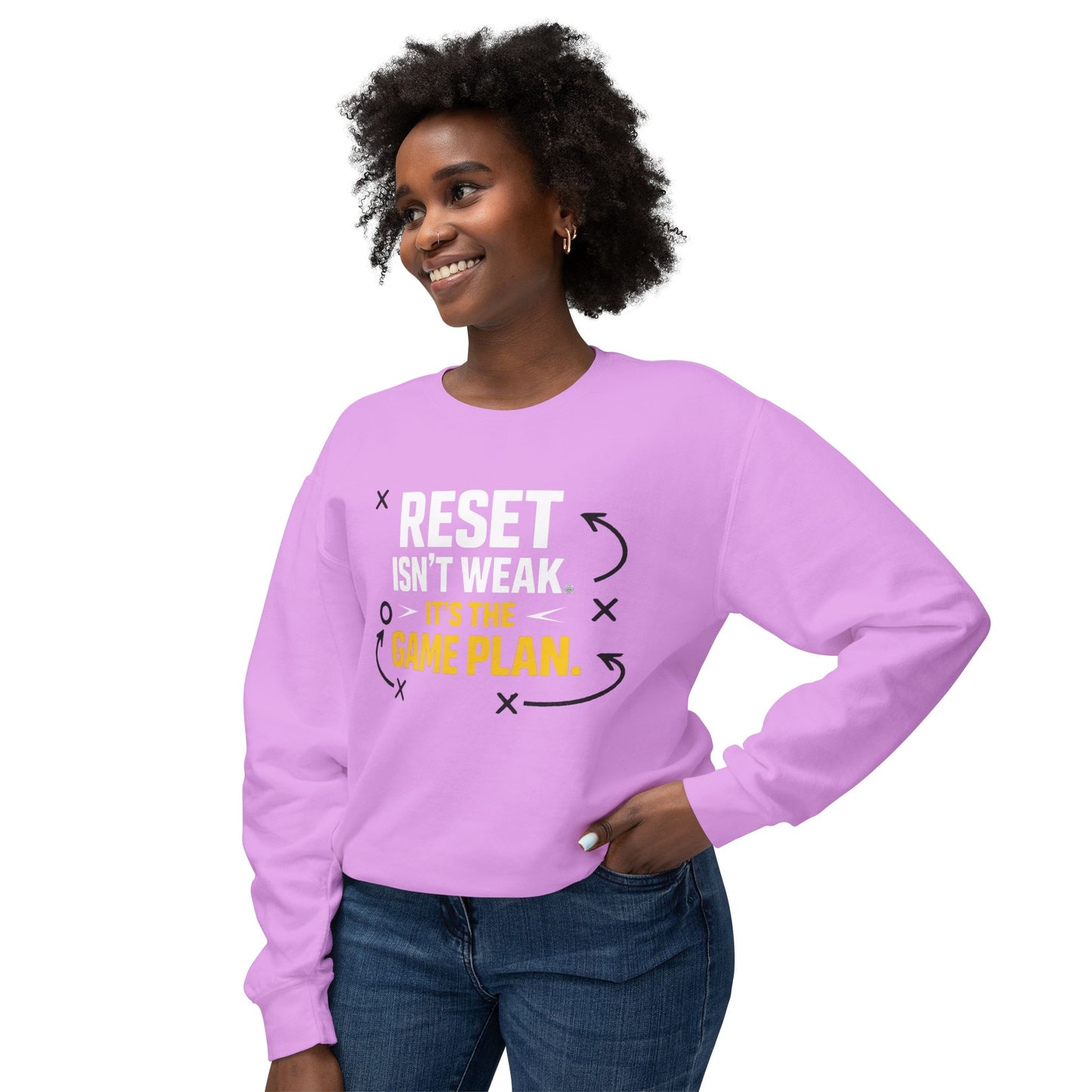 Reset Isn't Weak It's The Game Plan Sweatshirt — Athletic Crewneck