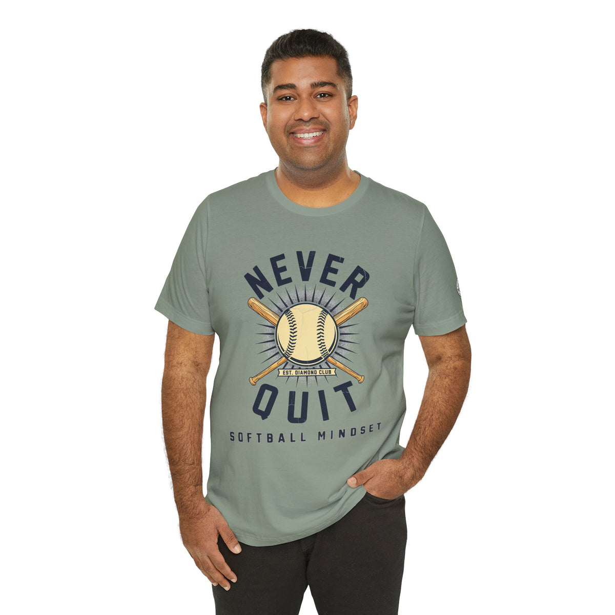 Never Quit Softball Mindset Graphic Tee