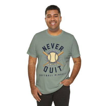 Never Quit Softball Mindset Graphic Tee