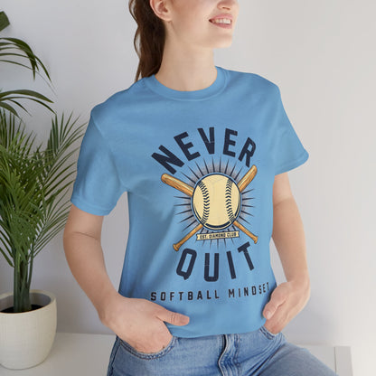 Never Quit Softball Mindset Graphic Tee