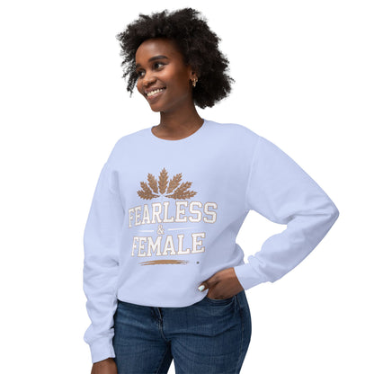 Fearless Female Crewneck Sweatshirt — Lightweight Unisex Pullover
