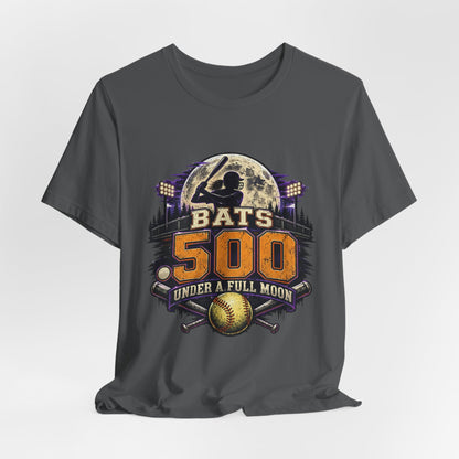 Bats .500 Under a Full Moon Softball Tee | APG After Dark |  Unisex T-Shirt